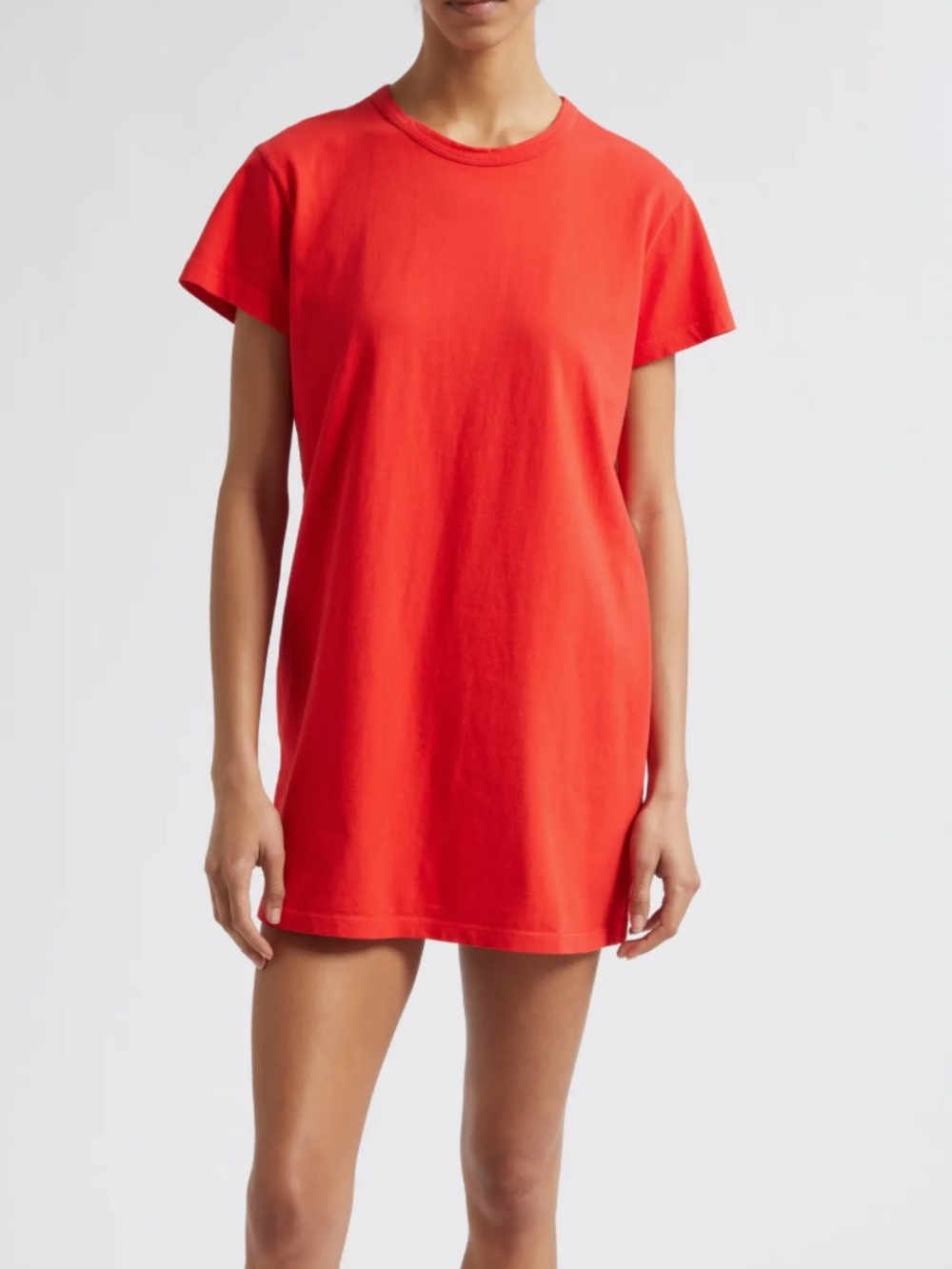 LESET Red Short-Sleeve Crewneck T-Shirt Dress